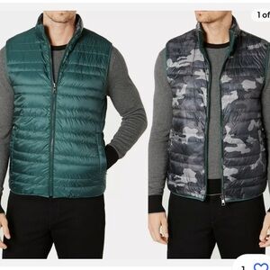 NWT Michael Kors reversible camo down vest